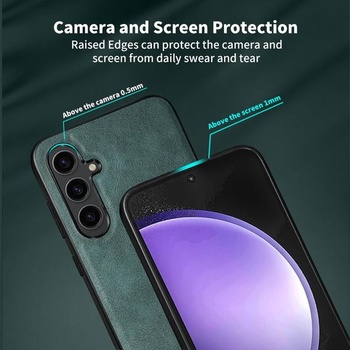 Kryt X-level pre Samsung Galaxy S21 FE, púzdro na telefón z umelej kože, zelené