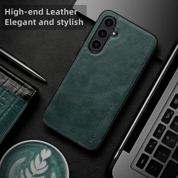 Kryt X-level pre Samsung Galaxy S21 FE, púzdro na telefón z umelej kože, zelené