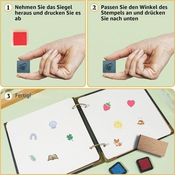 Craspire mini dřevěné razítko 3/5 palce s motivem srdce, lásky, valentýnského vzoru, malé dřevěné