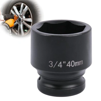 Šesťhranný nástrčný kľúč 40 mm, rázový nástrčný kľúč 3/4