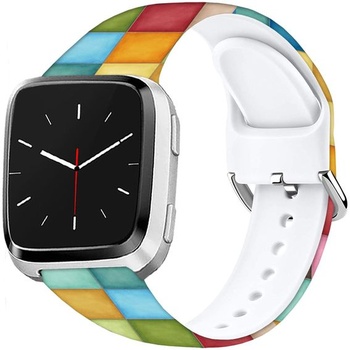 Mäkký silikónový náhradný športový remienok s kresleným vzorom, 23 mm, kompatibilný s Fitbit Versa