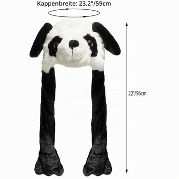 Klobúk s pohyblivými králičím ušami, Plyšový klobúk, Králičie klobúk s kymácejícími sa ušami,