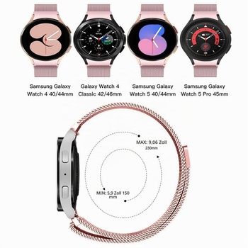 2 řemínky s milánskou smyčkou pro Samsung Galaxy Watch 7/6/5/4/FE, 40mm/44mm,