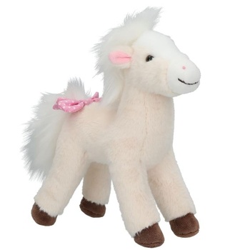 Expedícia 13481 Miss Melody - Plyšový kôň v krémovo bielej farbe s hebkou hrivou, cca 18 cm vysoký