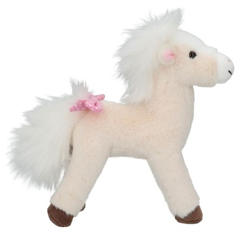 Expedícia 13481 Miss Melody - Plyšový kôň v krémovo bielej farbe s hebkou hrivou, cca 18 cm vysoký