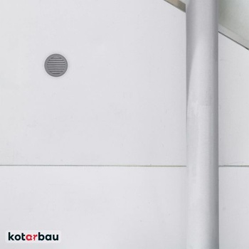 Vetracia mriežka KOTARBAU® ⌀ 100 mm Vetracia mriežka s moskytiérou Okrúhla vetracia mriežka šedá Plastová