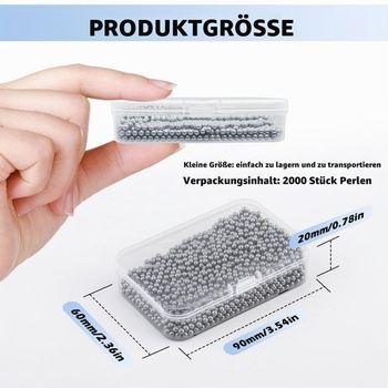 2000x nerezové guličky 3mm čistiace korálky na fľaše