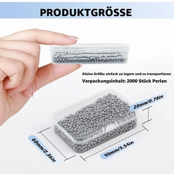 2000x nerezové kuličky 3mm čisticí korálky na lahve