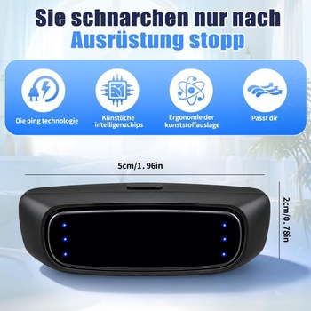 Pomůcka pro spaní bez roušky s technologií EMS, stimulátor svalů proti chrápání se 6 úrovněmi