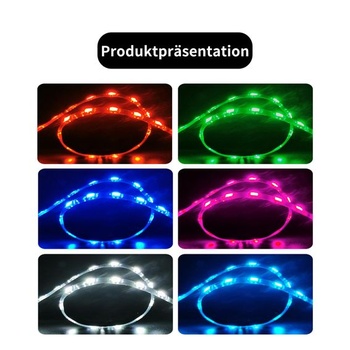 PC RGB LED svetelný pásik, 15,7 palcov prispôsobiteľný LED pásik pre PC skriňu