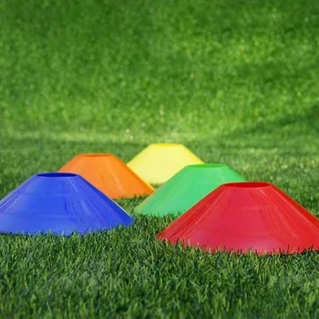 Fotbalové kužely, značkovací kužely, 20dílné značkovací disky, sportovní kužely, sada 5barevných
