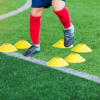 Futbalové kužele, značkovacie kužele, 20dielne značkovacie disky, športové kužele, sada 5farebných
