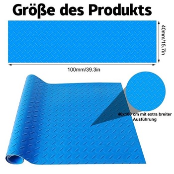 Podložka k bazénovému žebříku 40×100 cm, protiskluzová podložka k bazénovému žebříku, modrá