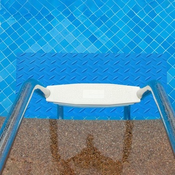 Podložka k bazénovému rebríku 40×100 cm, protišmyková podložka k bazénovému rebríku, modrá