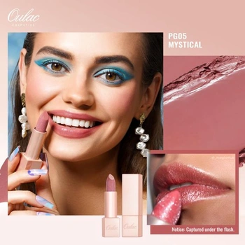 OULAC Moisture Shine Lipstick Pink, třpytivá rtěnka s…