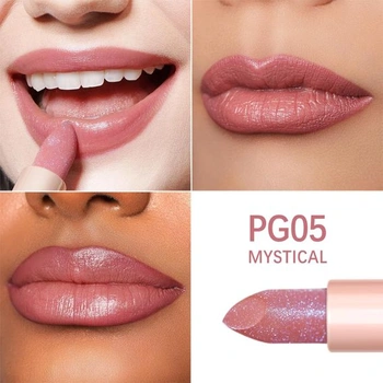 OULAC Moisture Shine Lipstick Pink, třpytivá rtěnka s lesklým finišem, krémová textura, hydratační