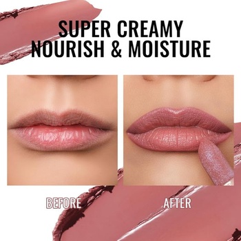 OULAC Moisture Shine Lipstick Pink, třpytivá rtěnka s lesklým finišem, krémová textura, hydratační