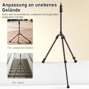 Statív na svetlo Asaiy 45–200 cm, čierny