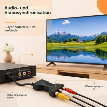 1 kus adaptéru HDMI na RCA, převodník HDMI zástrčky AV 3RCA, kompozitní video audio jack na CVBS,