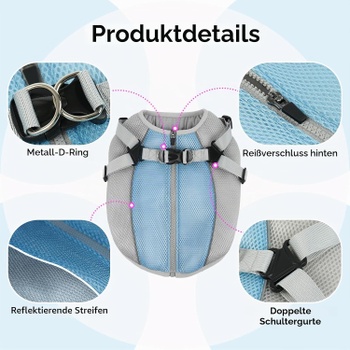 Chladiaca vesta pre psov Hjyokuso, vel.L, šedá