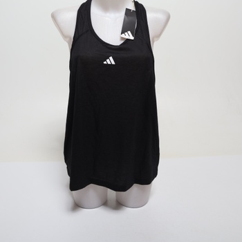 Dámske bavlnené tielko adidas Essentials Linear Slim L, čierne / biele