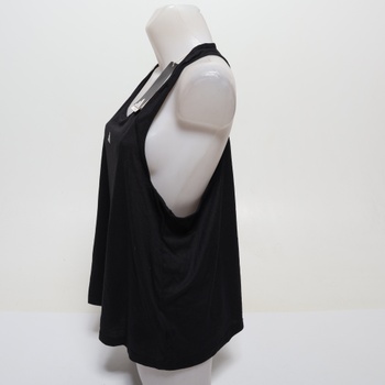 Dámske bavlnené tielko adidas Essentials Linear Slim L, čierne / biele