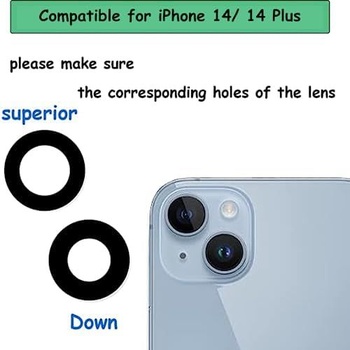 Zadní fotoaparát pro iPhone 14 Pro/iPhone 14 Pro Max vyrobený ze skla, odolný proti poškrábání a
