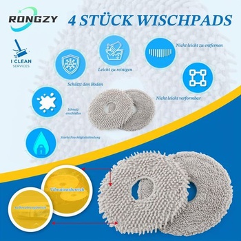 Mopovacie utierky RongZy s náhradným držiakom pre Ecovacs Deebot T30 Combo/T30 Combo Complete,