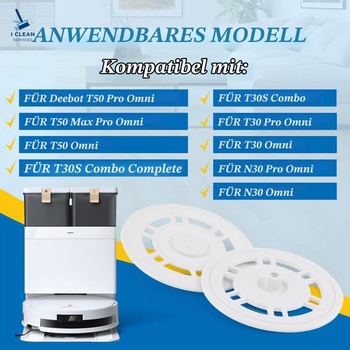 Mopovacie utierky RongZy s náhradným držiakom pre Ecovacs Deebot T30 Combo/T30 Combo Complete,