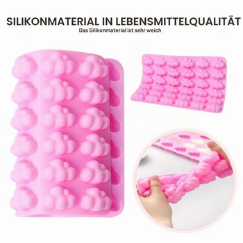 Silikonová forma na čokoládu, hluboká čokoládová forma, silikonové formy ve tvaru mraku na čokoládu