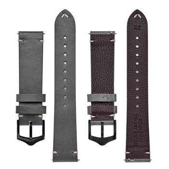 Pánsky remienok na hodinky BISONSTRAP, ručne šitý kožený remienok, rýchle uvoľnenie, 18 mm 20 mm 22 mm