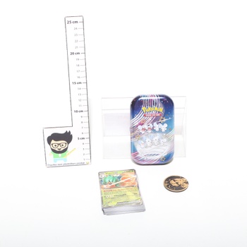 Balíček mini plechoviek PoKéMoN, 50 rôznych kariet, 1 náhodne vybraná extrémne vzácna herná minca