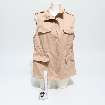 Dámská cargo vesta Imily Bela khaki vel.XL