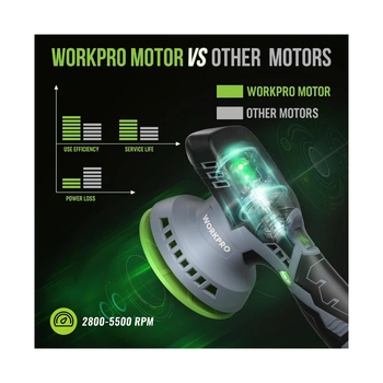 Aku duální leštička WORKPRO 12V