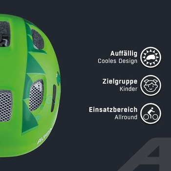 Alpina Ximo 2 Flash cyklistická prilba zelená dino matná 49-54