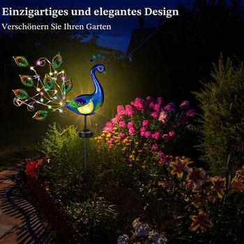 Solární lampa na zahradu IWTBNOA páv