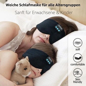 Spací maska Joythink s Bluetooth 5.3 sluchátky, hedvábná spací maska s hudbou, sluchátka na
