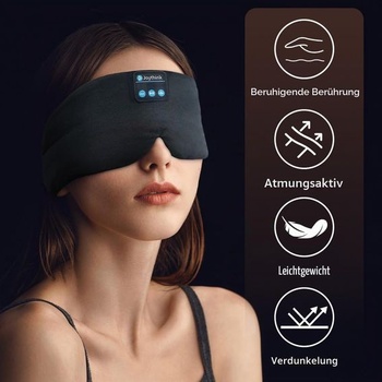 Spací maska Joythink s Bluetooth 5.3 sluchátky, hedvábná spací maska s hudbou, sluchátka na