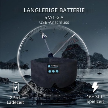 Spací maska Joythink s Bluetooth 5.3 sluchátky, hedvábná spací maska s hudbou, sluchátka na