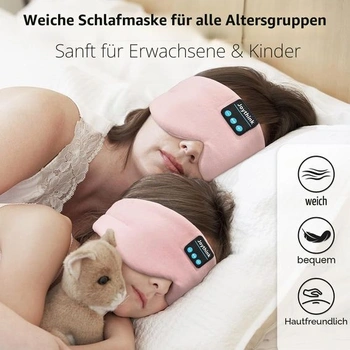 Spací maska Joythink s Bluetooth 5.3 sluchátky, hedvábná spací maska s hudbou, sluchátka na
