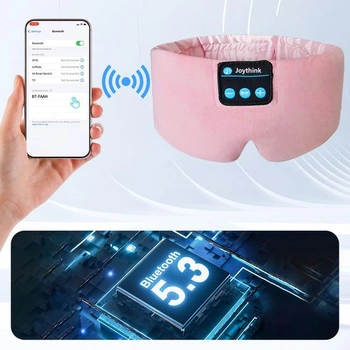 Spací maska Joythink s Bluetooth 5.3 sluchátky, hedvábná spací maska s hudbou, sluchátka na