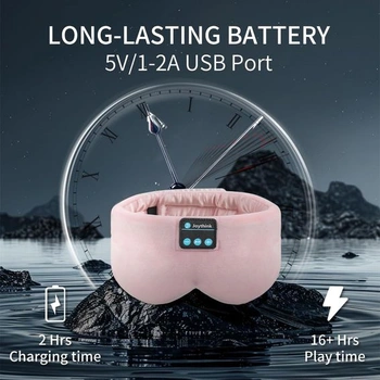 Spací maska Joythink s Bluetooth 5.3 sluchátky, hedvábná spací maska s hudbou, sluchátka na
