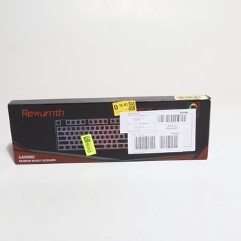 Herná klávesnica s QWERTZ rozložením, RGB podsvietením, USB káblová klávesnica s numerickou