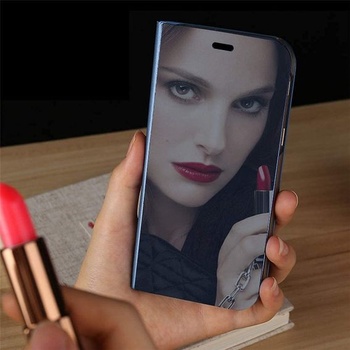 Flipový kryt pre Samsung Galaxy S10 Plus, trblietavo zrkadlovo strieborný, JM