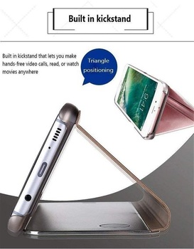 Flipový kryt pro Samsung Galaxy S10 Plus, třpytivě zrcadlově stříbrný, JM