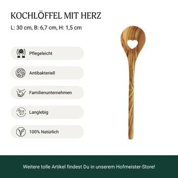 Vařečky HOFMEISTER® vyrobené z různých druhů dřeva: žáruvzdorná, antibakteriální obří míchací