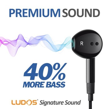 Slúchadlá LUDOS FEROX USB-C, 5-ročná záruka, Slúchadlá do uší s káblom, Čierna, USB-C