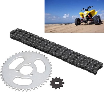 Predné a zadné ozubené kolesá T8F, sada retiazok T8F pre ťažké podmienky pre upravené motokáry,