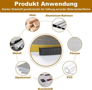 Inwee 2 role penové tesniace pásky, šírka 12 mm x hrúbka 3 mm, tesniace pásky, penová tesniaca páska