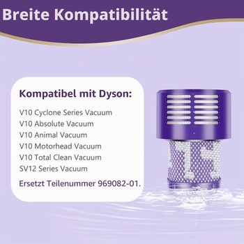 3 filtre pre vysávače Dyson V10 SV12 Cyclone Animal Absolute Total Clean, číslo náhradného dielu